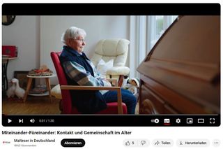 Bild von einer älteren Frau für Malteser "Miteinander-Füreinander"