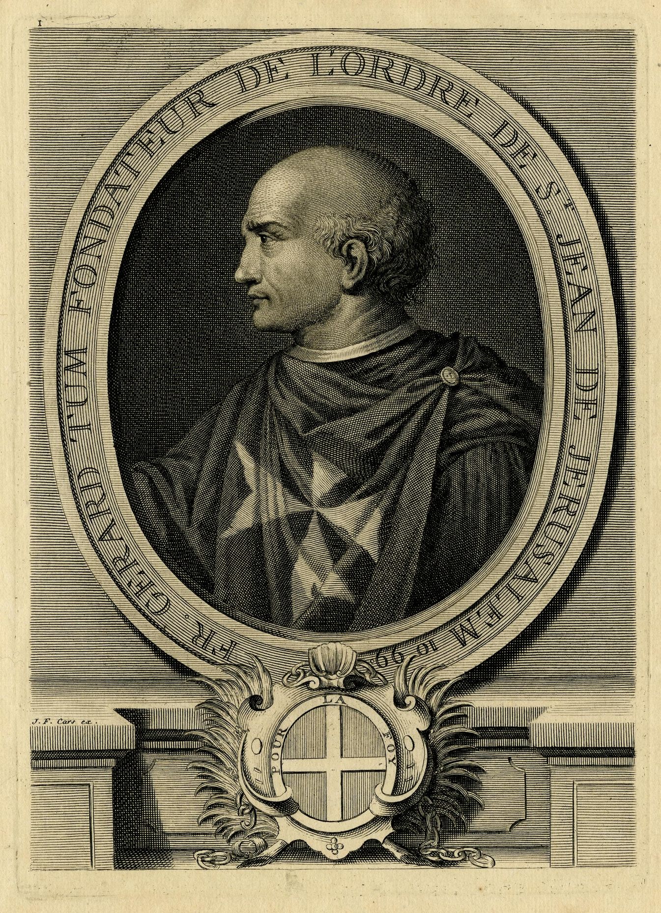 Portrait Gerhards | René Aubert de Vertot, Histoire des chevaliers de S. Jean de Jérusalem, Paris 1726 | © Bild: The Trustees of the British Museum (CC BY-NC-SA 4.0)