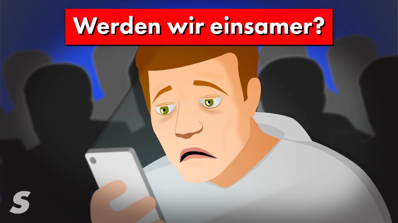 Ein Mann starrt ängstlich auf sein Handy