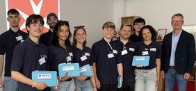 Die Gruppe der Werber freut sich auf ihre Aktivitäten für die Malteser in der Region Offenbach, Rüsselsheim und Darmstadt. Foto: Sabine Haller