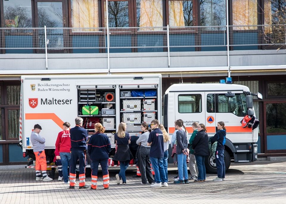 Die Malteser Stuttgart beim Workshop Katastrophenschutz.