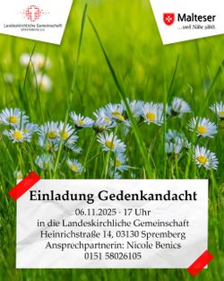 Gänseblümchen auf einer Wiese mit Hinweis auf die Veranstaltung