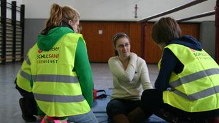 Schulsanis in AKtion