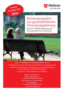 Beratungsangebot zur gesundheitlichen Versorgungsplanung des Malteser Hilfsdienst e.V. in Pulheim