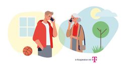 Miteinander plaudern schenkt Freude. Illustration: Malteser