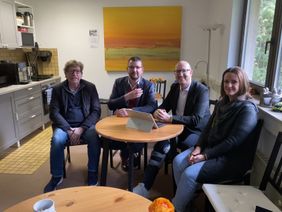 Foto Boland/MHD: Bei der Pressekonferenz wurden den anwesenden Journalisten alle Fragen rund um das planmäßige ende der IPSU beantwortet (v.l.: Frank C. Waldschmidt, Wolfgang Heidinger, Ingo Pfennings und Michaela Kratz (Gemeinde Kall)