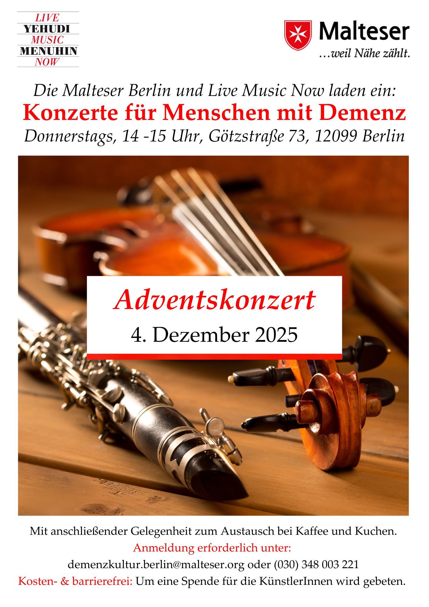 Adventskonzert für Menschen mit Demenz