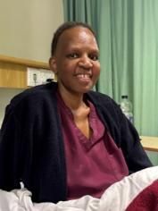 Simphiwe Mathonsi at the hospice