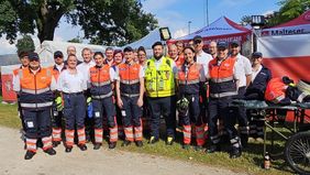 Gruppenfoto des Malteser Sanitätsdienstteams aus dem Jahr 2026