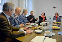 Die Diözesanleitung der Malteser in der Diözese Hildesheim bei Bischof Dr. Heiner Wilmer SCJ