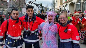 Die neuen Helfer beim Einsatz an Karneval