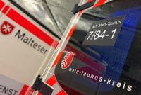 Malteser Rettungswagen von hinten