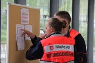 In der Helferunterkunft der Malteser beim Katholikentag in Leipzig