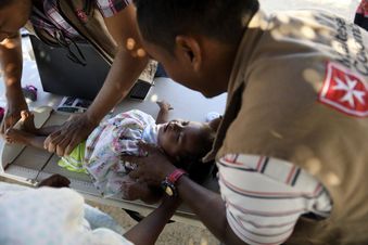 Medizinisches Personal kümmert sich im Norden Kolumbiens um notleidende Menschen. Foto: Malteser International/Kopp