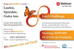 Plakat zur Lauf-Challenge