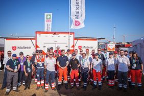 Starkes Team an der UHS 4 an der Hessentagsarena. Hier kam der MedEx-Tainer der Malteser Mainz zum Einsatz