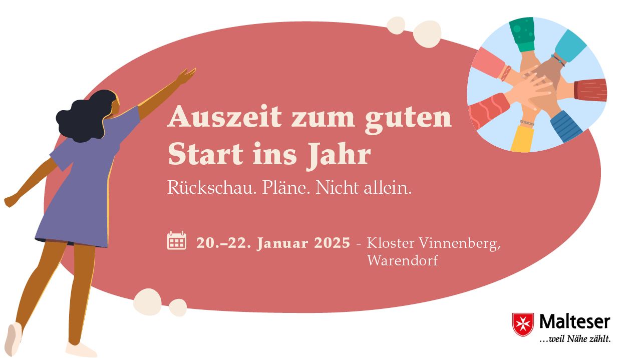 Malteser Pastoral Auszeit Guter Start ins neue Jahr vom 20.-22. Januar 2025 im Kloster Vinnenberg in Warendorf