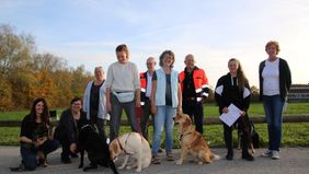 Die Besuchshundeteams der Malteser Freising am Tag der Prüfung 