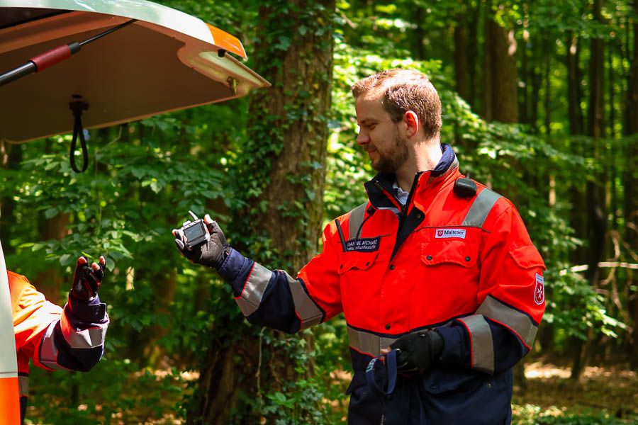 Ausrüstung eines GPS-Geräts für die Flächensuche