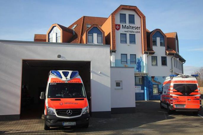 Außenansicht der Rettungswache in der Schönebecker Straße