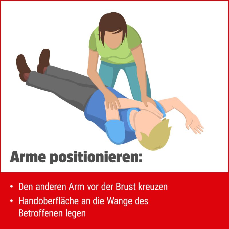 Stabile Seitenlage "Arme positionieren" 2