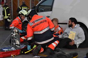Helfer im Einsatz