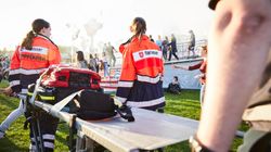 Malteser Sanitäter auf Kirmes