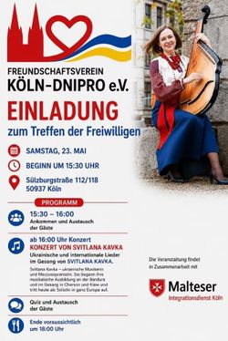 Einladung zum Konzert mit Svitlana Kavka von den Helfenden gut angenommen