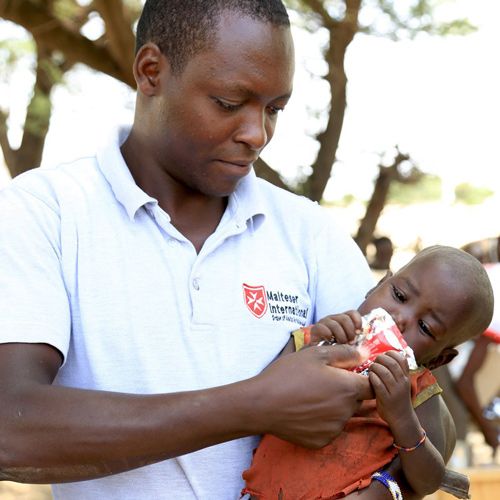 Die Malteser Stiftung unterstützt unterernährte Kinder in Kenia