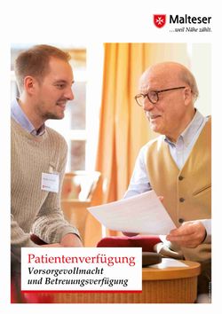 Ein Gespräch zwischen einem Malteser Mitglied und einem älteren Herren über die Patientenverfügung