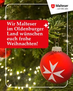 Christbaumkugel mit Malteser-Kreuz