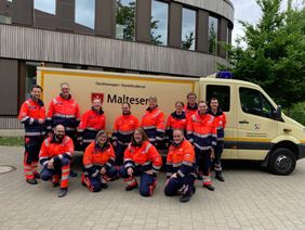 Gruppenbild der Einsatzkräfte aus dem Kreis Steinfurt beim 102. Katholikentag in Stuttgart