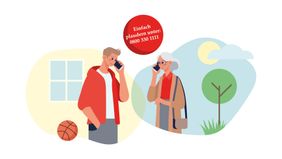 Plaudernetz für Jung und Alt. Illustration: Malteser