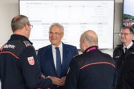 Katholikentag 2026 - Bayerischer Innenminister Hermann besucht den Einsatzstab der Malteser