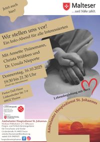 Infoflyer mit den Daten zum Infoabend am 16.10.2025, die auch im Text erklärt werden