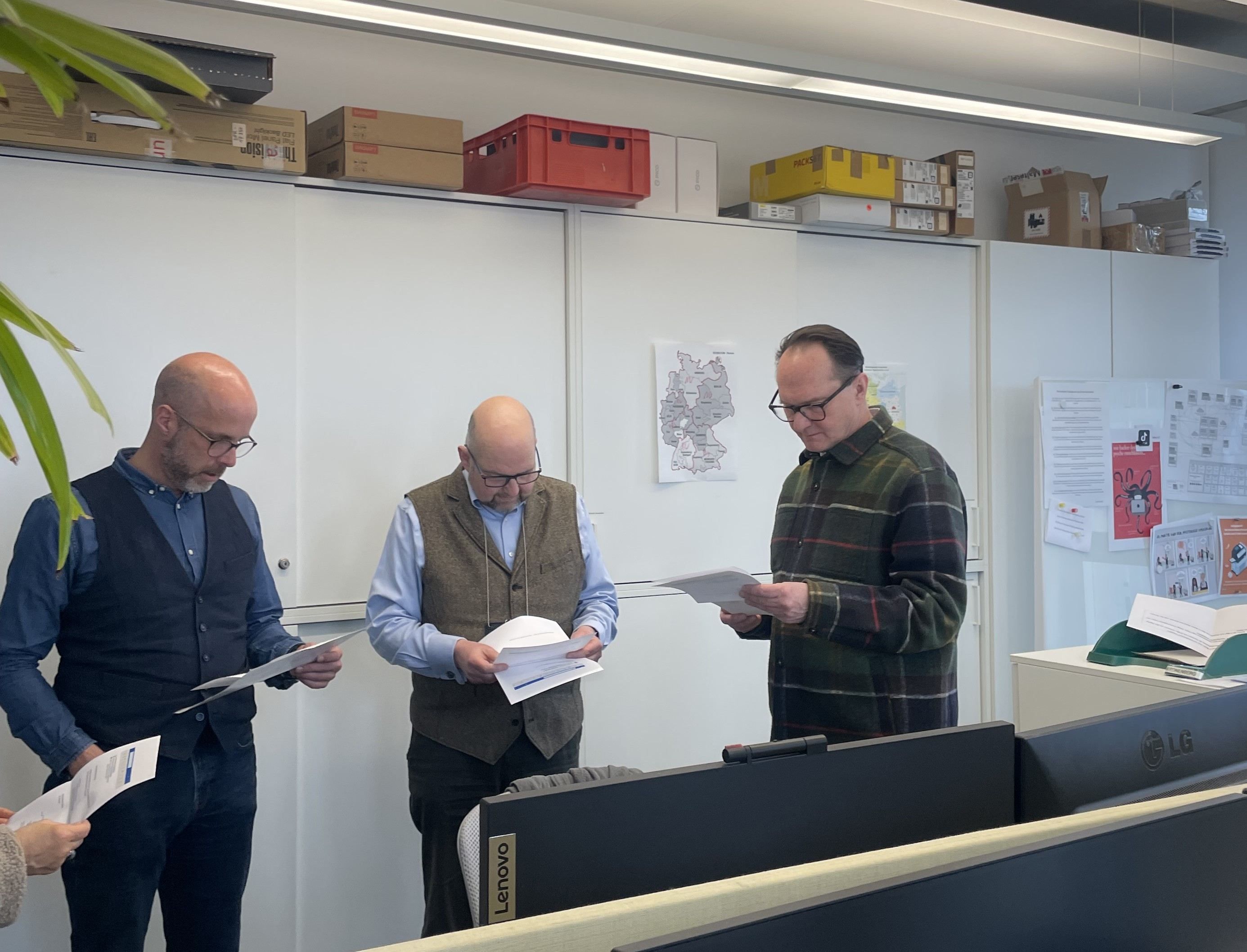 Bild von der Erprobung im Hauptamt