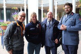 Die Kevelaer-Wallfahrt war eine der ersten Veranstaltungen, bei der die neue Geschäftsführung vor ihrem eigentlichen Start zu Besuch war. Hier mit v.r. Dr. Lukas Preußler, Stadtbeauftragter in Köln und Prof. Dr. Andreas Archut, stv. Diözesanleiter im Kölner Bistum.
