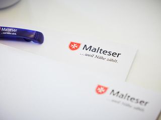 Notizblock mit Malteser Logo