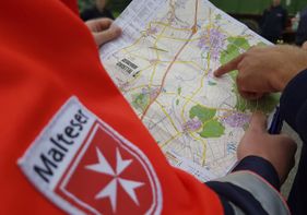 Einsatzplanung der MAlteser während der Hochwasser-Katastrophe. Foto: Malteser