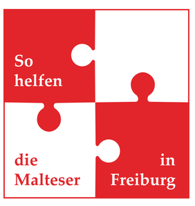 Grafik mit Puzzleteilen und dem Text „So helfen die Malteser in Freiburg