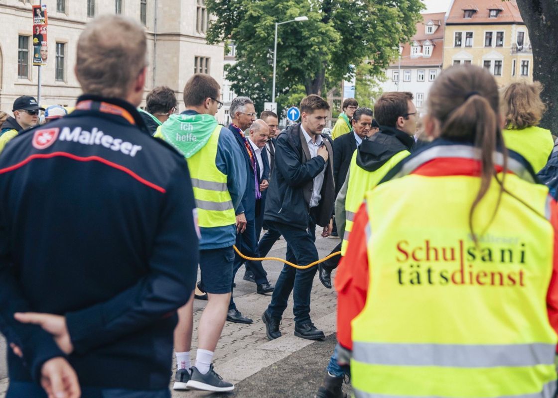 Auch Bundeskanzler Olaf Scholz besuchte den Katholikentag.