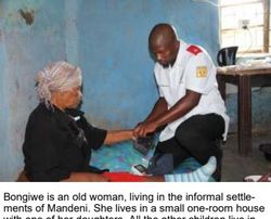 Home care worker visits Bongiwe in her home; newsletter no. 38, 2019