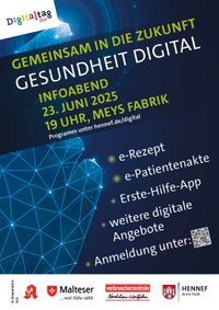 Plakat zum Informationsabend "Gesundheit Digital"