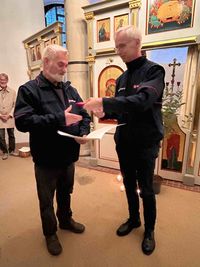 Übergabe der Ukrainehilfemedaille