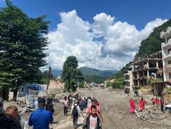 Eine riesige Schlammlawine hat am 26. August in Nepal Tod und Zerstörung gebracht.