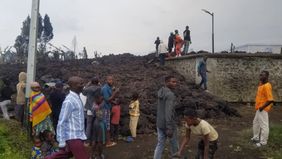 Gefährliche Lavamasse im Osten der DR Kongo. Foto: Malteser International