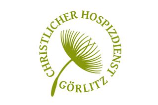 Grünes Logo mit einer stilisierten Pusteblumen-Samenform in der Mitte. In einem Kreis darum steht der Schriftzug „Christlicher Hospizdienst Görlitz“.
