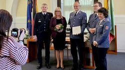 Ehrung für Mario Großmann von den Maltesern Sachsen-Anhalt: Ehrennadel des Landes Sachsen-Anhalt
