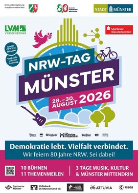 Der NRW-Tag in Münster findet vom 28. bis 30. August 2026 statt.