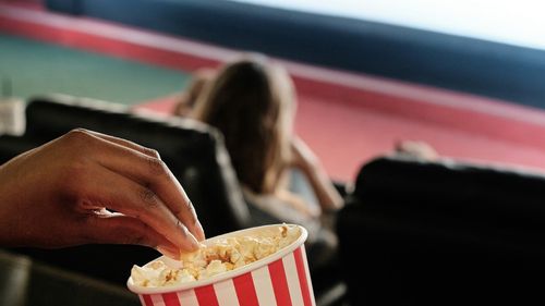 Nahaufnahme vom Popcorn.